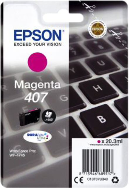 Cartouche d''encre Epson 407 T07U340 rouge