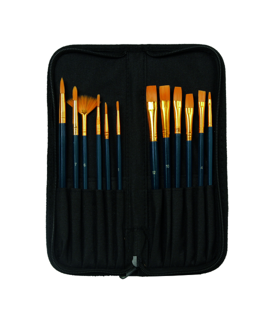 Set pinceaux Conda synthétique 12 pièces Etui