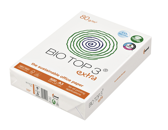 Kopieerpapier BioTop 3 A3 80gr naturel 500 vel