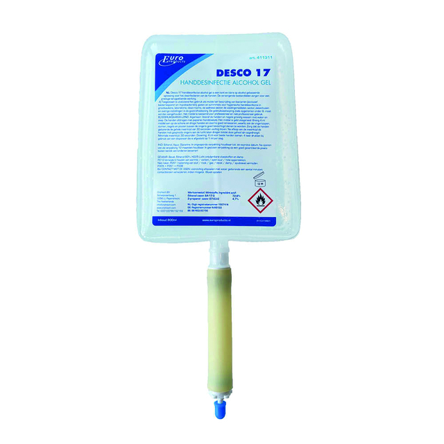 Gel main désinfectant Euro Products Q18 Desco 17 800ml 411311