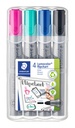 Feutre Staedtler 356 pour bloc papier chevalet ogive 2mm set 4 pièces assorti