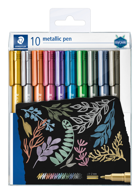 Gelpen Staedtler metallic etui à 10 kleuren