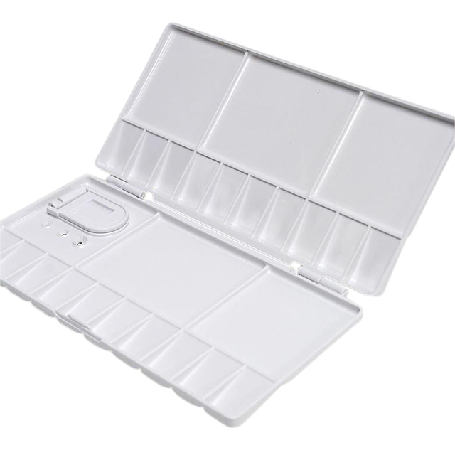 Palette Conda rabattable 10x20/20x20cm plastique avec trou pour pouce blanc