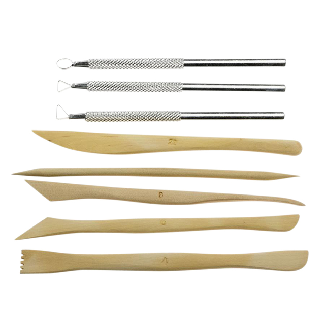 Modeling spatula Conda set 8 pieces wood & metal
