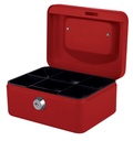 Caisse à monnaie Quantore 150x115x80mm rouge