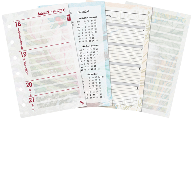 Recharge agenda 2026 Kalpa Pocket Fleurs 7jours/2pages