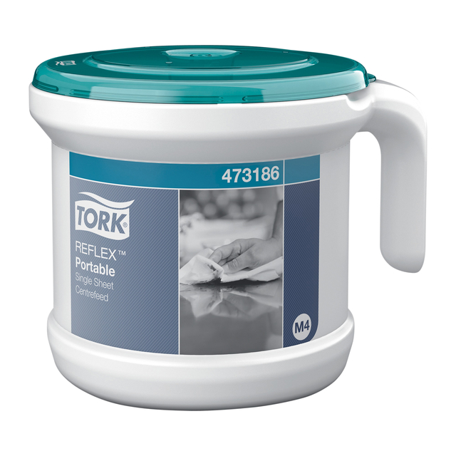 Distributeur portable Tork Reflex Performance M4 473186 boîte distri blanc