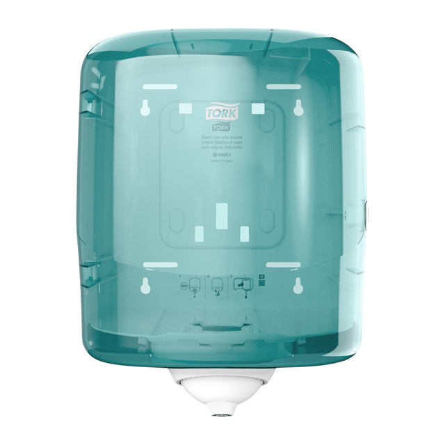 Dispenser Tork Reflex™ M4 performance lijn centerfeed wit/turquoise 473180