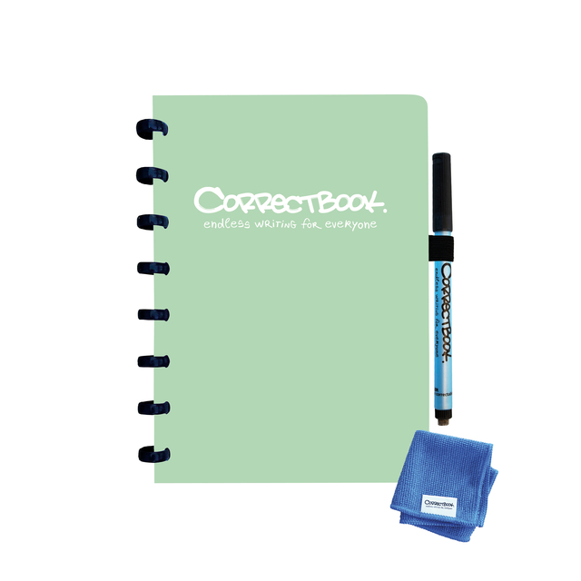 Notitieboek Correctbook A5 lijn 40blz misty mint