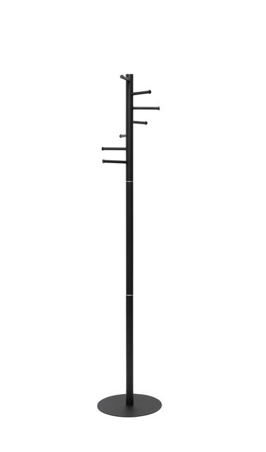 Kapstok MAUL Caurus staand 177cm 7 haken zwart RAL9004