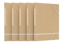 Chemise à élastique Oxford Touareg A4 3 rabats 450g 5 pièces