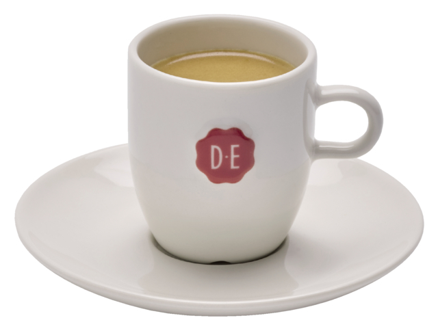 Kopje Douwe Egberts espresso 70ml wit 12 stuks