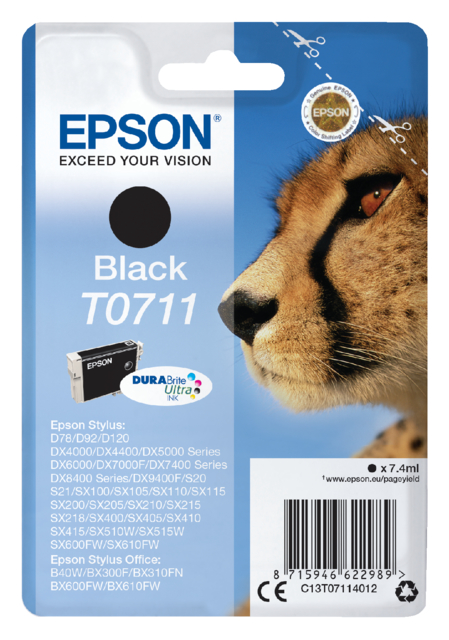 Inktcartridge Epson T0711 zwart