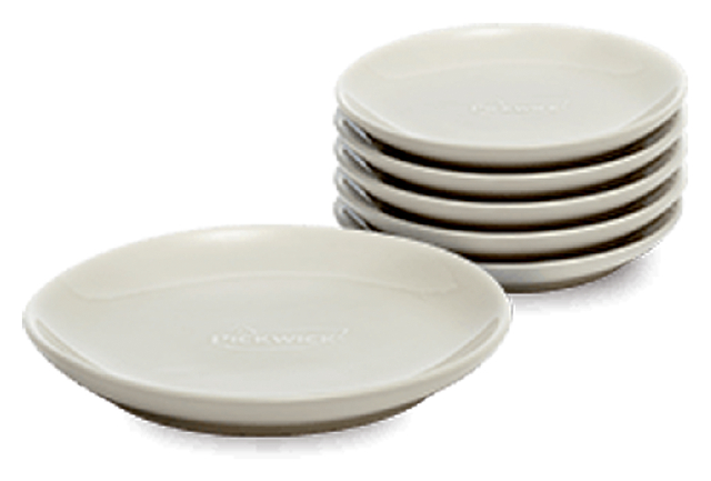 Couvercle thé Pickwick Douwe Egberts blanc 6 pièces