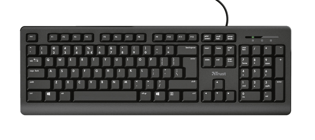Toetsenbord Trust Primo QWERTY zwart