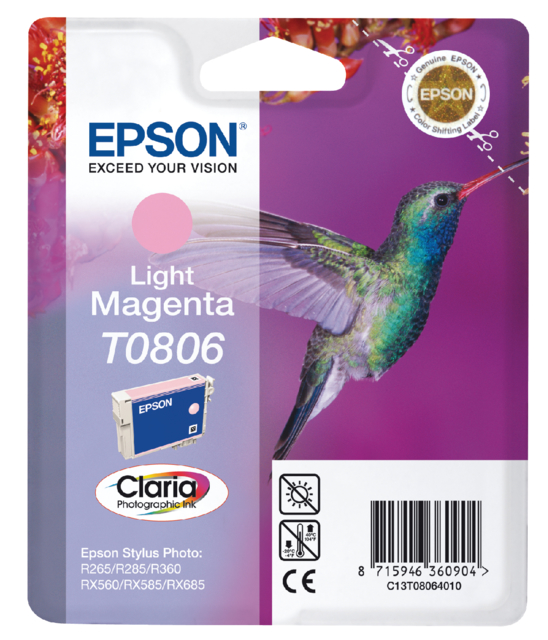 Inktcartridge Epson T0806 lichtrood