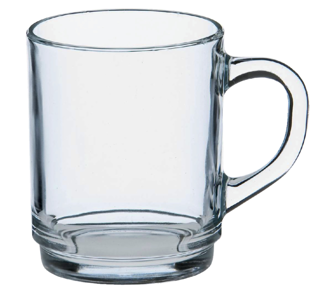 Glas met oor stapelbaar 250ml 6 stuks