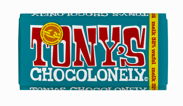 Chocolat Tony's Chocolonely Lait gaufrette 180g