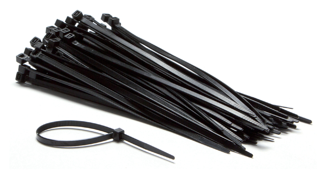 Kabelbinders IEZZY nylon 2.5x100mm D 20.5mm zwart 100 stuks