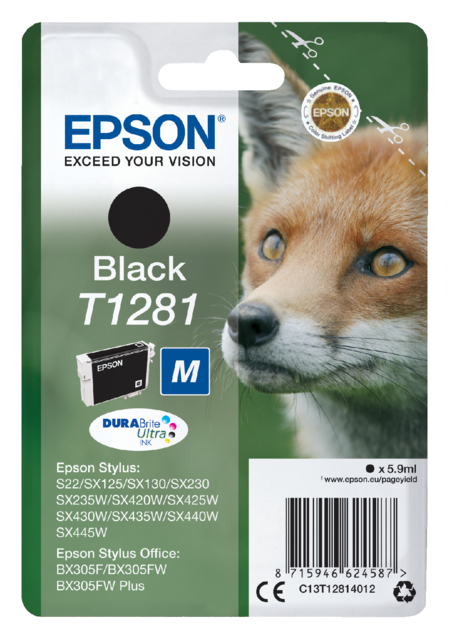 Inktcartridge Epson T1281 zwart