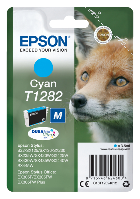 Inktcartridge Epson T1282 blauw