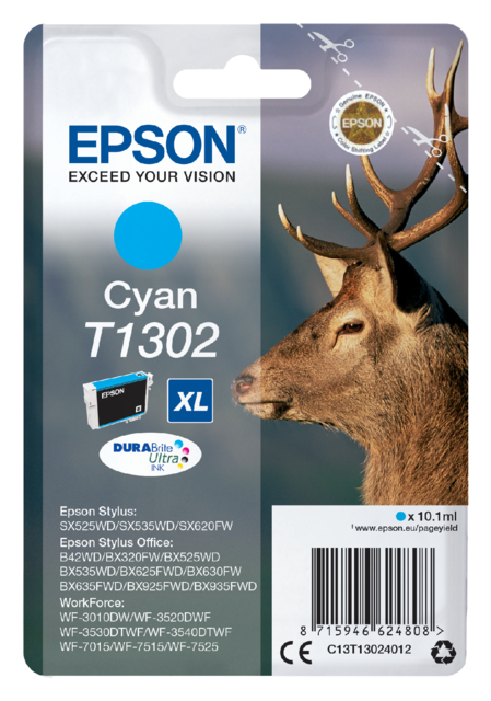 Inktcartridge Epson T1302 blauw