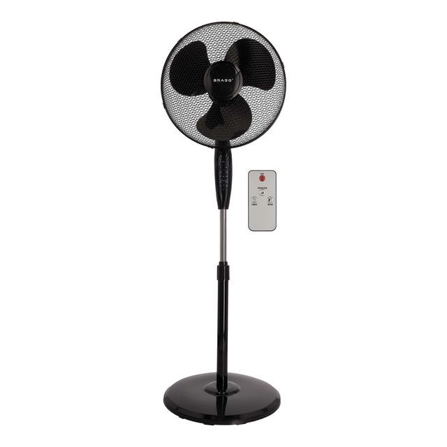 Ventilateur sur pied BRASQ avec télécommande Ø 40cm noir