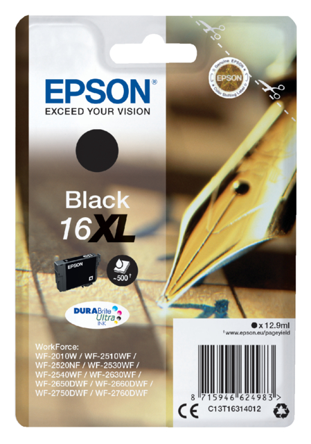 Cartouche d’encre Epson 16XL T1631 noir