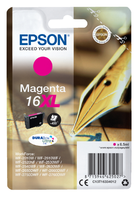 Cartouche d’encre Epson 16XL T1633 rouge