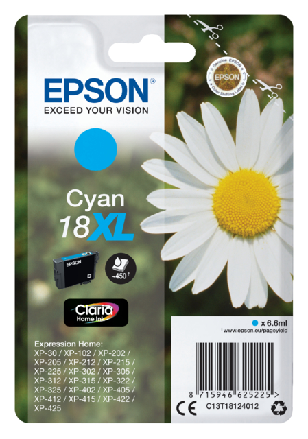 Cartouche d’encre Epson 18XL T1812 bleu