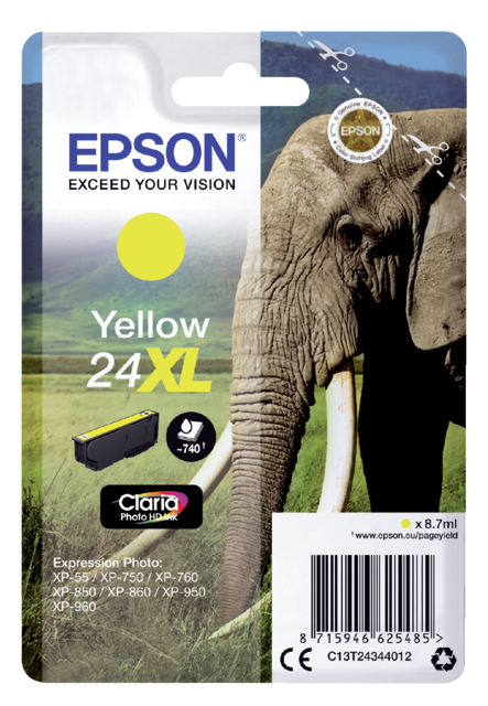 Inktcartridge Epson 24XL T2434 geel