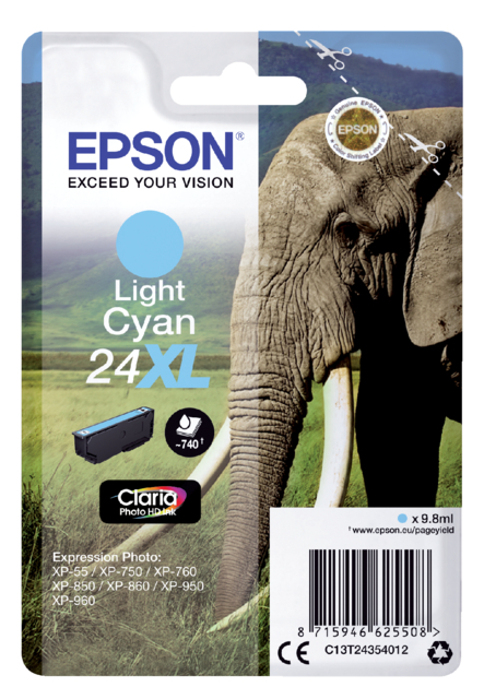 Inktcartridge Epson 24XL T2435 lichtblauw