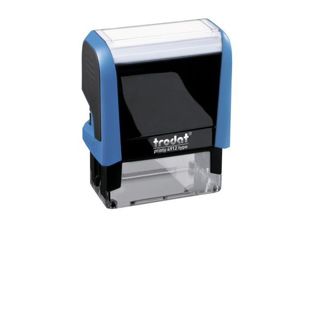 Tampon texte Trodat Printy 4912 Typomatic set lettres et pincette bleu