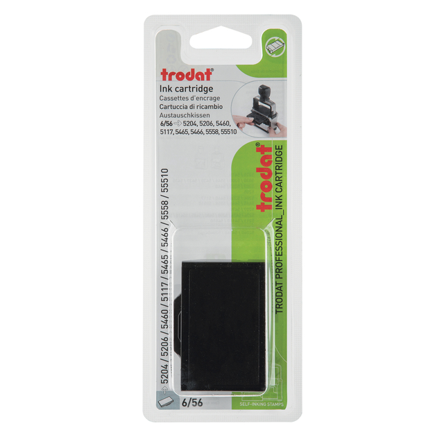 Cassette d'encrage Trodat Professional 6/56 2 pièces noir