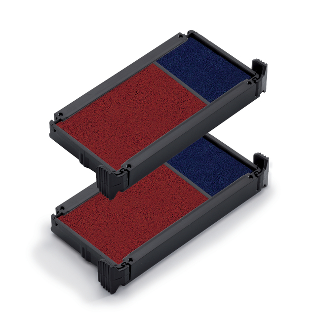 Cassette d'encrage Trodat Printy 6/4912 2 pièces bleu et rouge