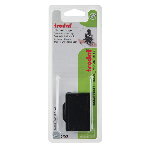 Cassette d'encrage Trodat Professional 6/53 2 pièces noir
