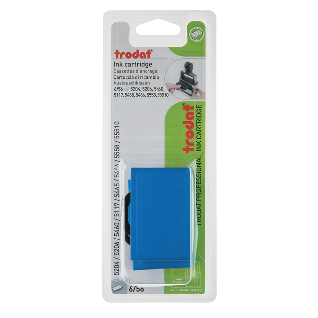 Cassette d'encrage Trodat Professional 6/56 2 pièces bleu