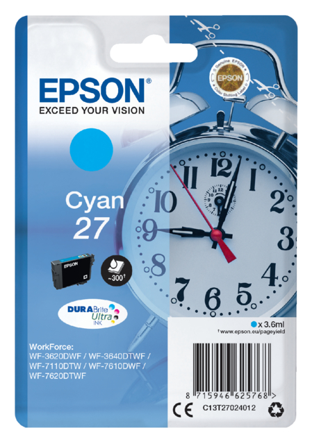 Cartouche d’encre Epson 27 T2702 bleu