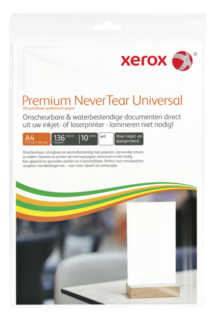 Nevertear Xerox Premium Universal A4 polyester 136micron wit 10 vel