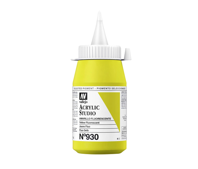 Acrylverf Acrylicos Vallejo 500 ml Fluor Yellow