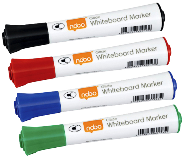 Viltstift Nobo whiteboard Glide rond assorti 2mm 10st