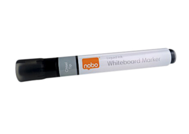 Marqueur tableau blanc Nobo Liquid biseau 4mm noir 4 pièces