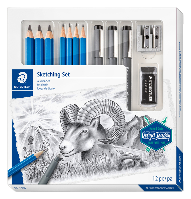 Crayon Staedtler Design Journey set croquis 12 pièces