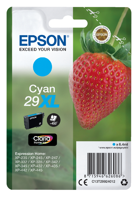 Cartouche d’encre Epson 29XL T2992 bleu