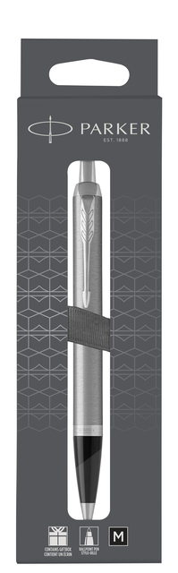 Stylo bille Parker IM Stainless Steel CT Medium blister