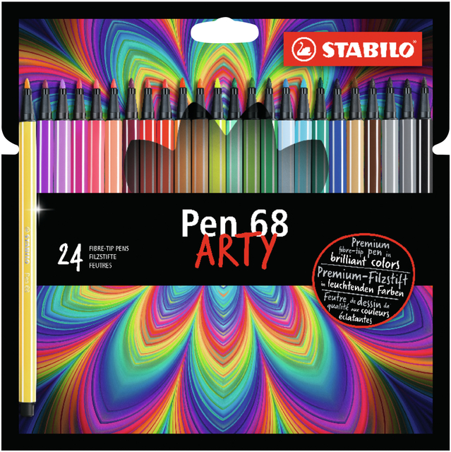 Feutre STABILO Pen 68/24 Medium Arty étui 24 couleurs