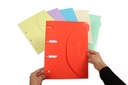 Chemise perforée Smartfolder A4 laminié assorti 6 pièces