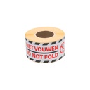 Waarschuwingsetiket Rillprint 46x125mm do not fold wit 250 stuks