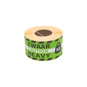 Waarschuwingsetiket Rillprint 46x125mm heavy groen 250 stuks