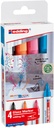 Viltstift edding 95 glasbord rond 1.5-3mm inclusief zwart assorti 4 stuks